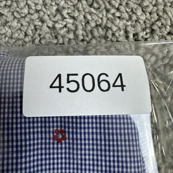 Saks Fifth Avenue Shirt Mens XL Gingham Micro Flower Button Up Made in Italy - Picture 11 of 11